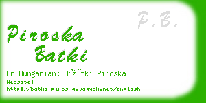 piroska batki business card